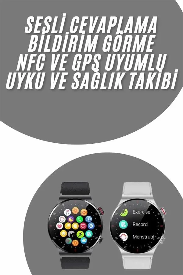 Akıllı Saat Adımsayar Nabız Ölçer Titreşim Özellikli Çağrı Cevaplama Sosyal Medya - Lisinya