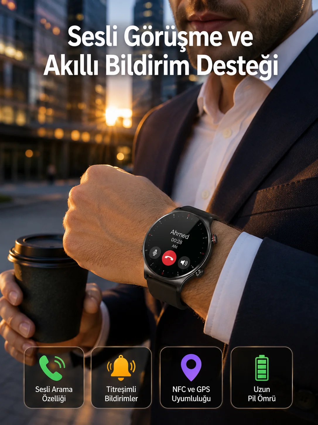 Akıllı Saat Adımsayar Nabız Ölçer Titreşim Özellikli Çağrı Cevaplama Sosyal Medya Yeni Nesil Akıllı Saat Adımsayar Nabız Ölçer Titreşim Özellikli Çağrı Cevaplama Sosyal Medya Yeni Nesil