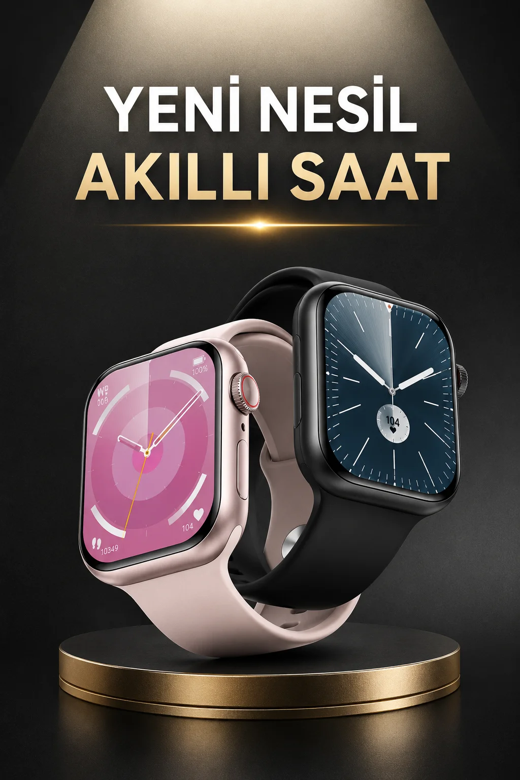 Akıllı Saat Alarm ve Titreşim Uyku ve Sağlık Takibi GPS Uyumlu Nabız Ölçer Sesli Görüşme