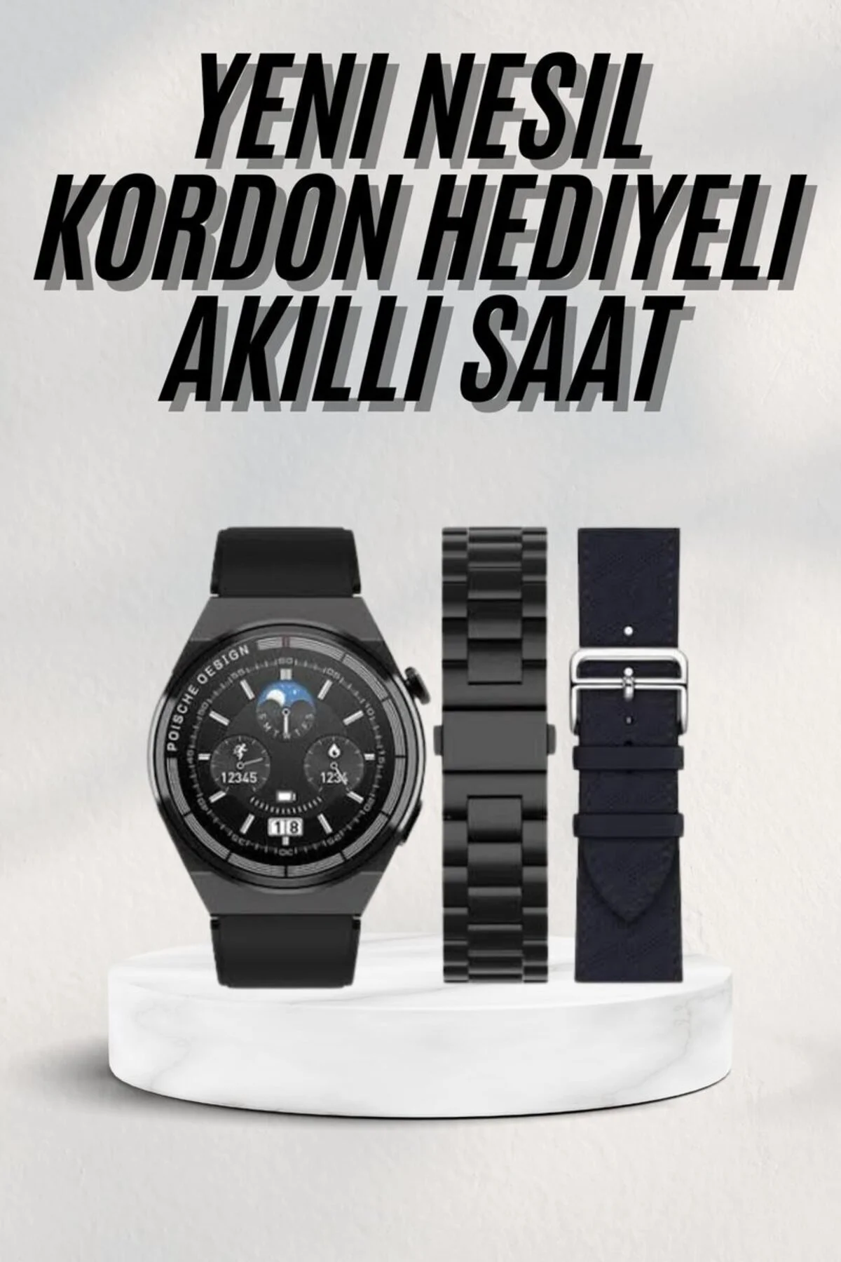 Akıllı Saat AMOLED Ekran Nabız Sensörü GPS Uyumlu Adımsayar