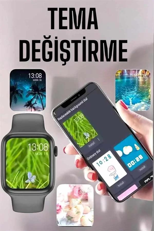 Akıllı Saat Amoled Ekran Yeni Nesil Bluetooth Bağlantılı - Lisinya