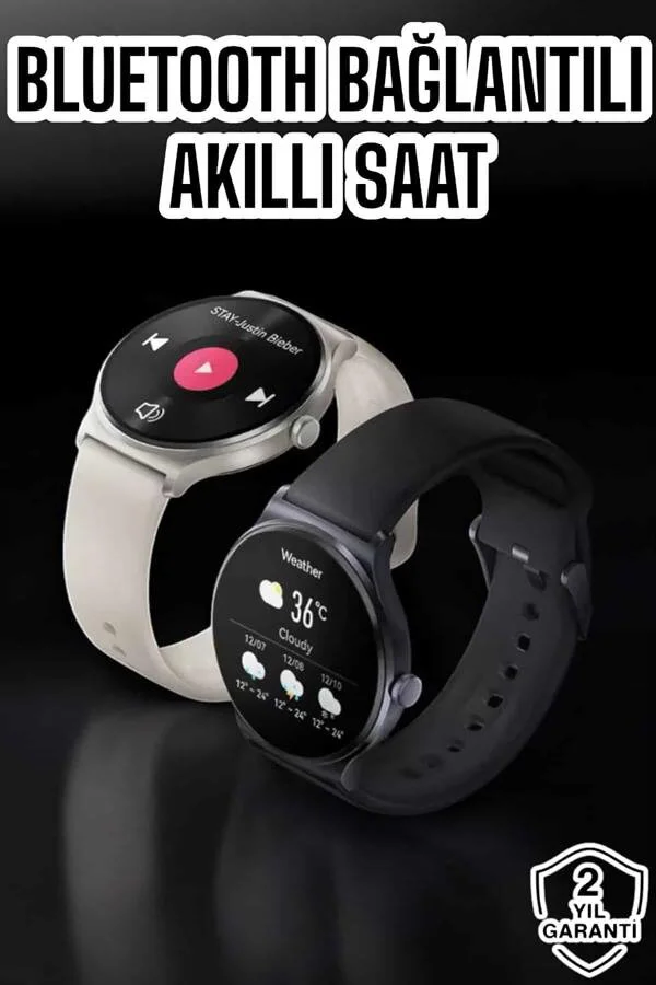 Akıllı Saat - AMOLED Ekran, 3 Kordonlu, Bluetooth Sesli Görüşme, Uzun Pil Ömrü