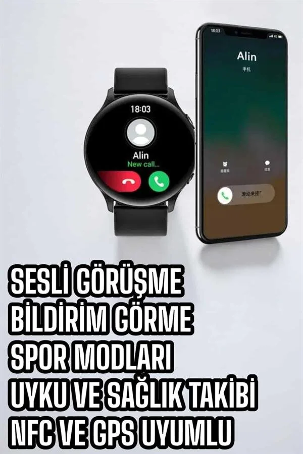 Akıllı Saat AMOLED Ekranlı Sesli Görüşme ve NFC ile Hayatını Kolaylaştır