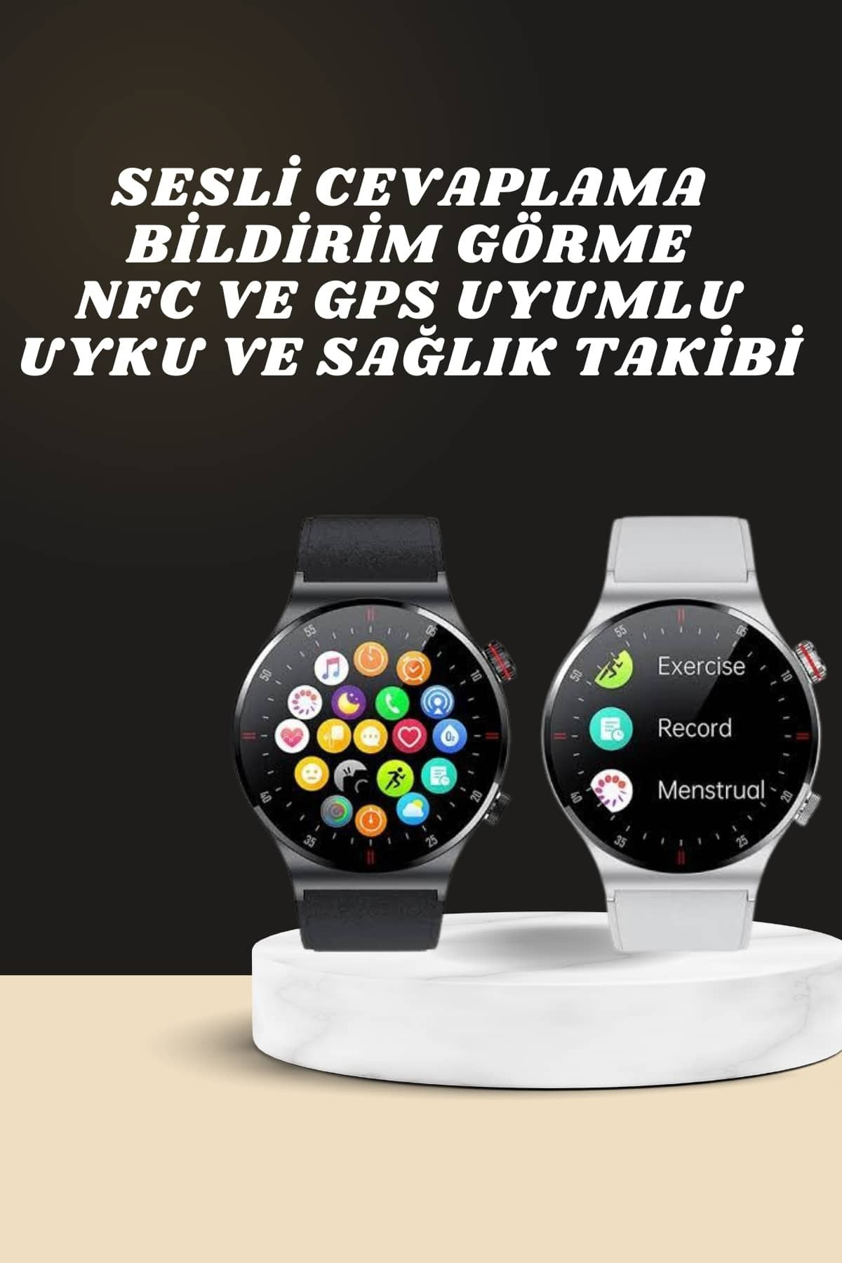 Akıllı Saat Amoled Ekran Bluetooth Bağlantılı Sesli Görüşme Nabız