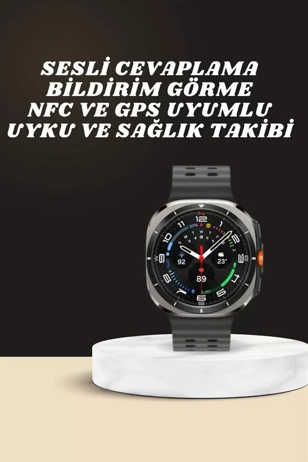 Akıllı Saat Amoled Ekran Bluetooth Bağlantılı Sağlık Takibi GPS Uyumlu - Lisinya