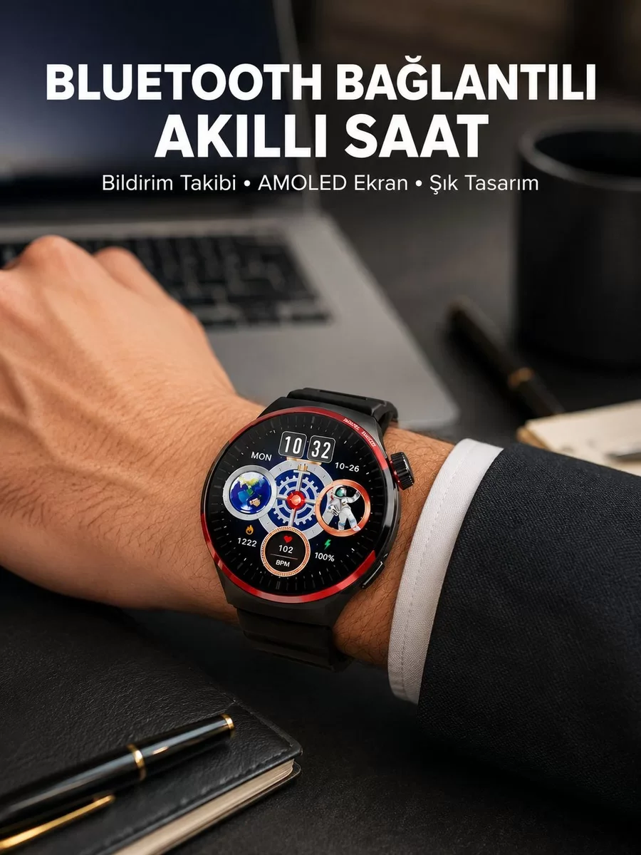 Akıllı Saat: AMOLED Ekranlı, NFC Destekli ve Yeni Nesil Tasarım
