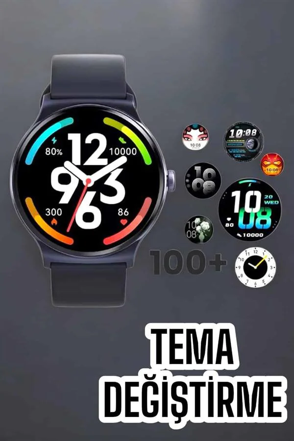 Akıllı Saat - AMOLED Ekran, 3 Kordonlu, Bluetooth Sesli Görüşme, Uzun Pil Ömrü
