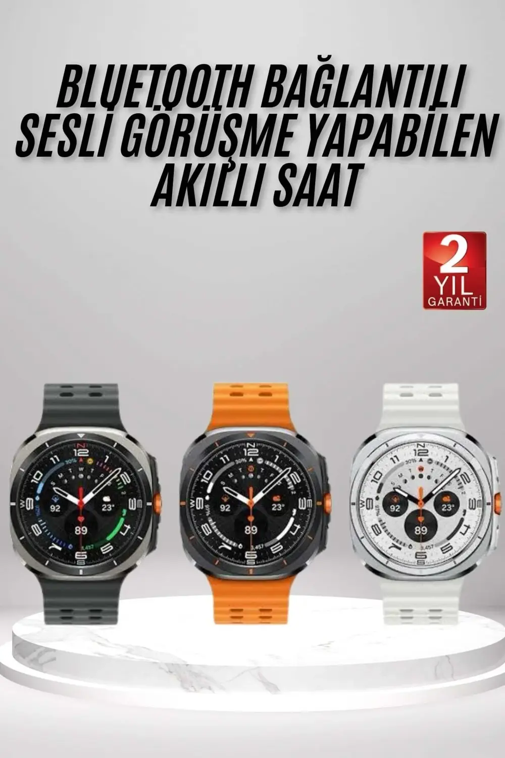 Akıllı Saat Amoled Ekran Bluetooth Bağlantılı Sağlık Takibi GPS U