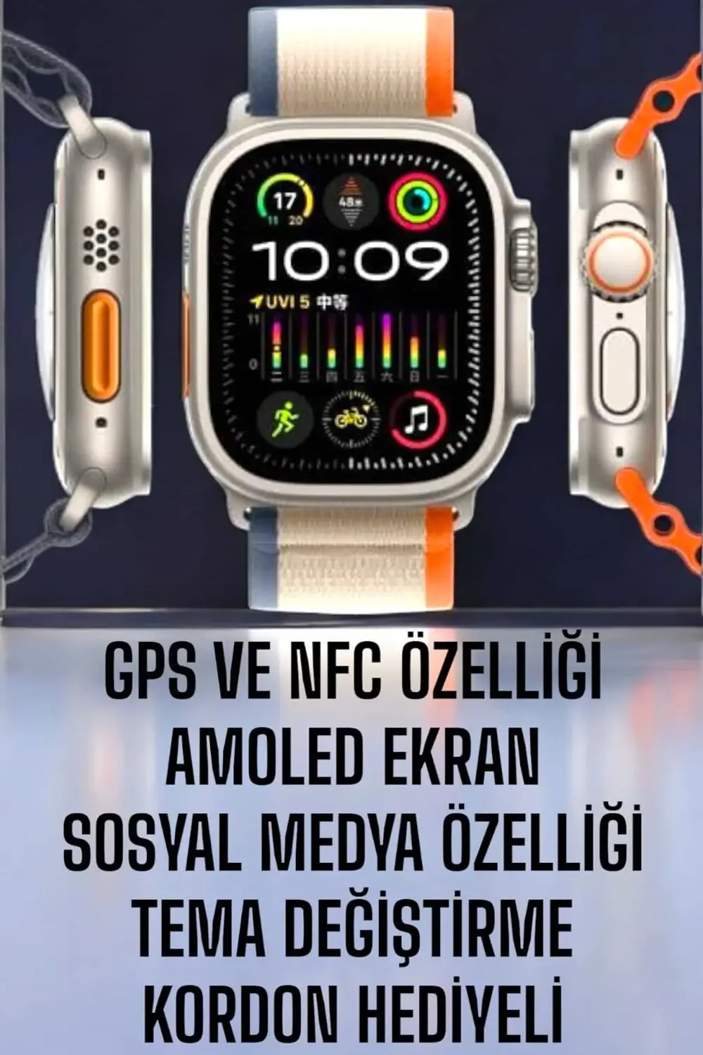 Akıllı Saat Amoled Ekran NFC Uyumlu Spor Modları Android ve İOS U
