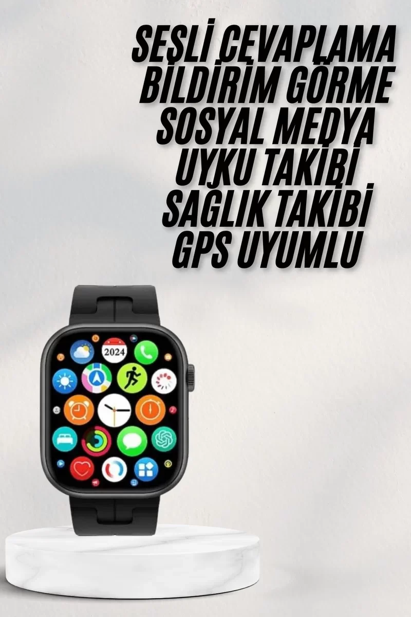 Akıllı Saat Android ve iOS Uyumlu Kavisli Kasa AMOLED Ekran - 41mm