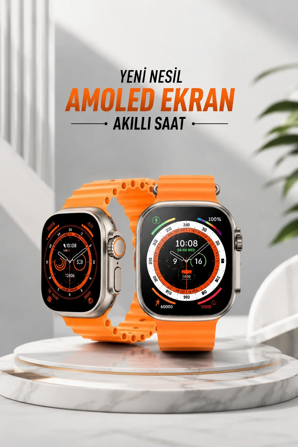 Akıllı Saat Android ve İOS Uyumlu 49 MM NFC Özelliği GPS Takibi