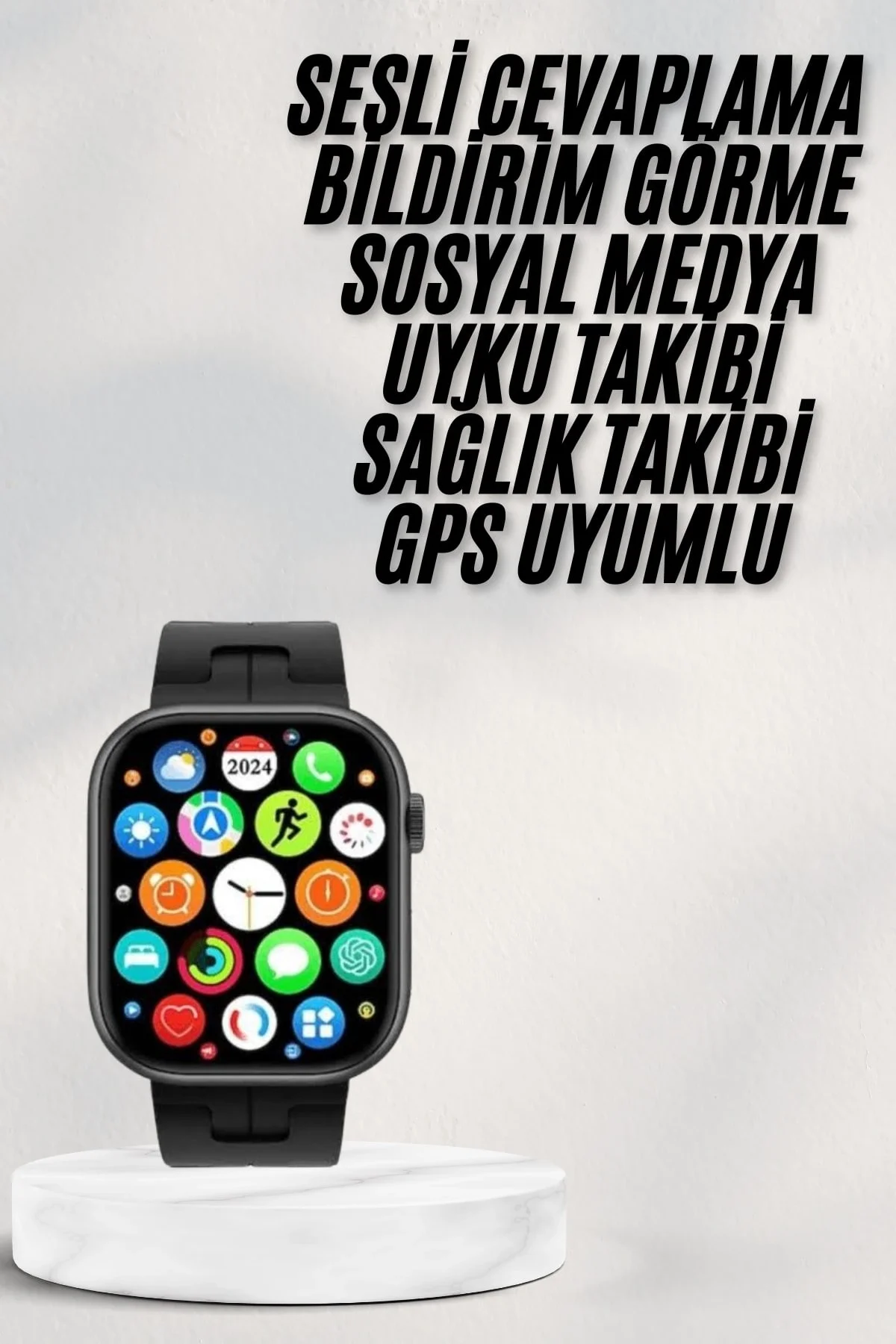 Akıllı Saat Android ve İOS Uyumlu Plastik Kordon Yeni Seri