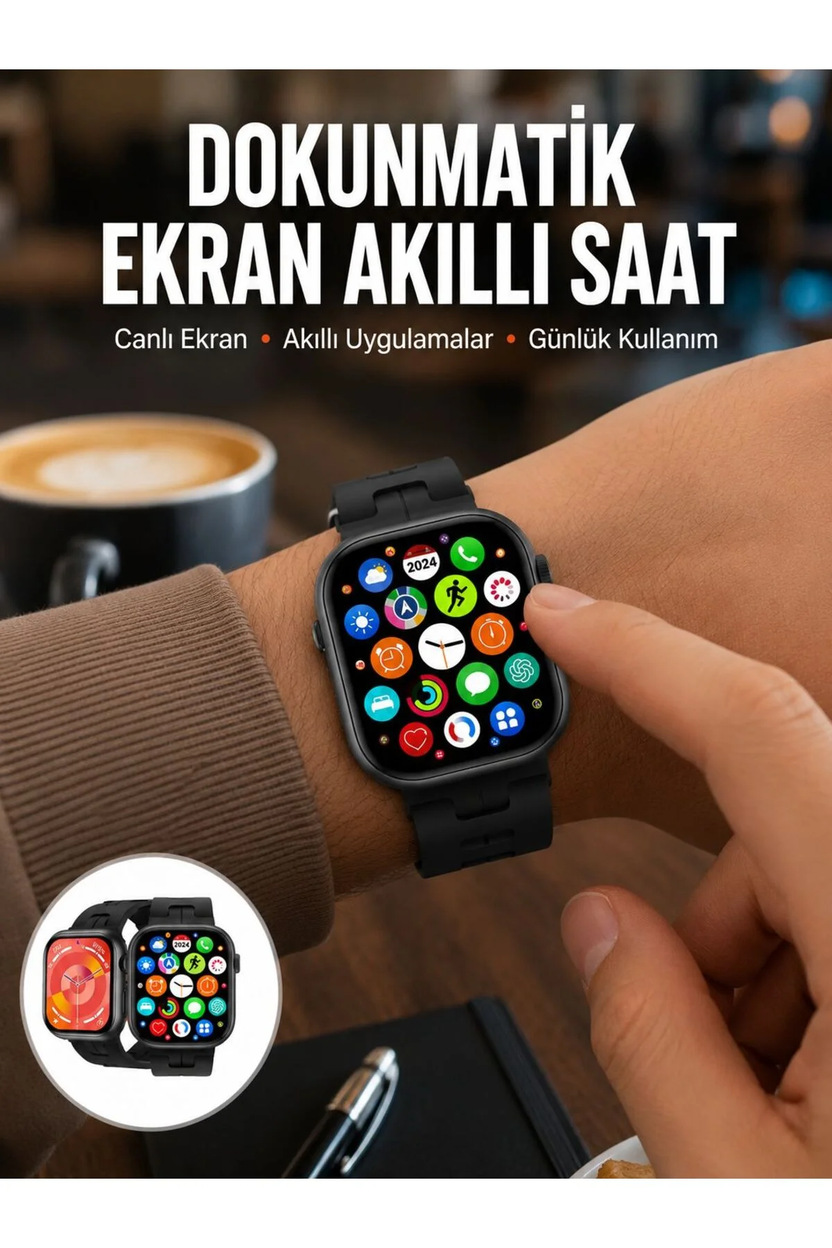 Akıllı Saat Android ve İOS Uyumlu Plastik Kordon Yeni Seri Akıllı Saat Android ve İOS Uyumlu Plastik Kordon Yeni Seri