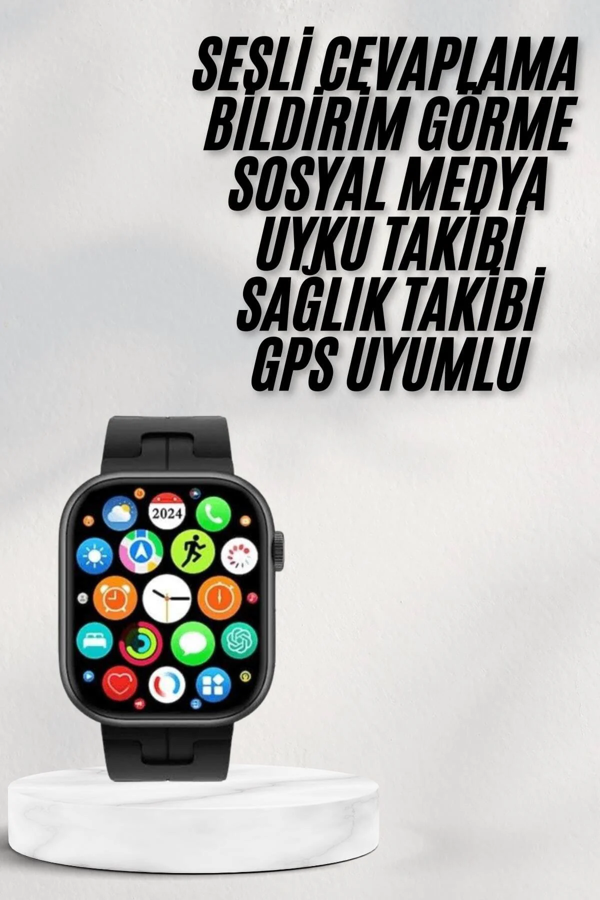 Akıllı Saat Android ve İOS Uyumlu Plastik Kordon Yeni Nesil
