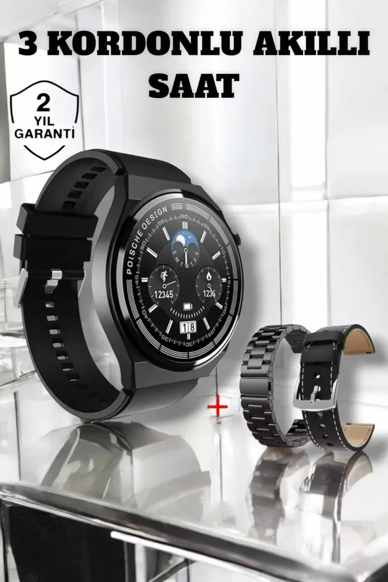 Akıllı Saat Bildirim Görme Amoled Ekran GPS Uyumlu Sesli Görüşme