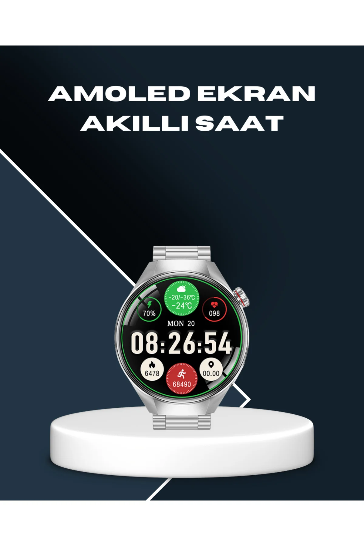 Akıllı Saat Bluetooth Görüşme Destekli – Spor, Sağlık ve Bildirim Özellikli
