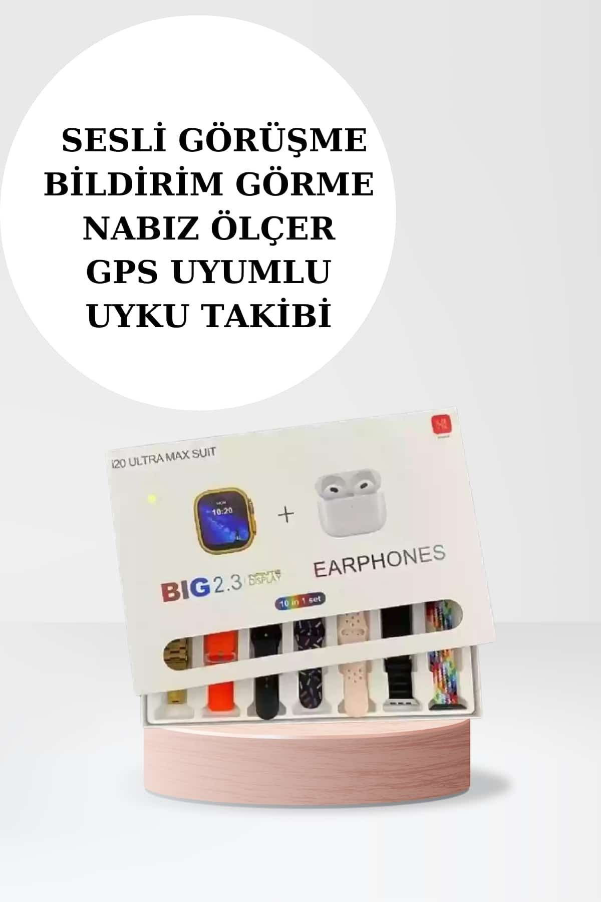 Akıllı Saat Bluetooth Kulaklık Adımsayar Sağlık Takibi Çağrı Ceva