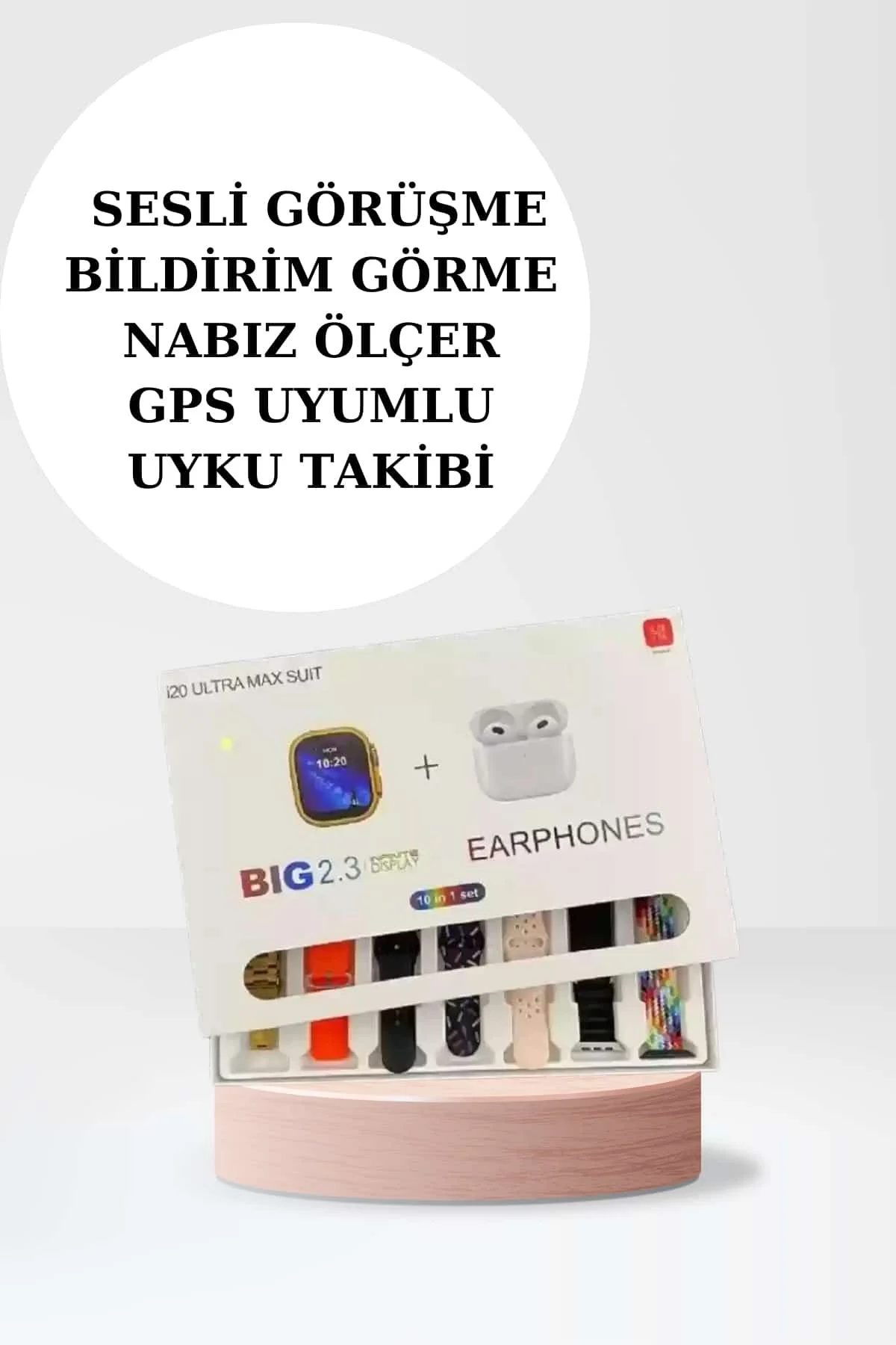 Akıllı Saat Bluetooth Kulaklık Adımsayar Sağlık Takibi Çağrı Ceva