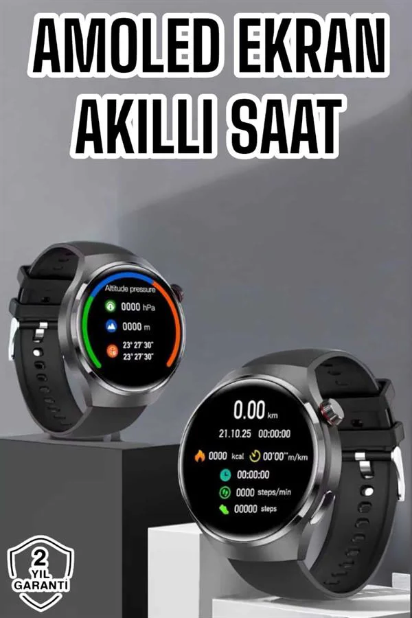 Akıllı Saat Bluetooth Bağlantılı Amoled Ekran Uyku ve Sağlık Takibi Yeni Nesil