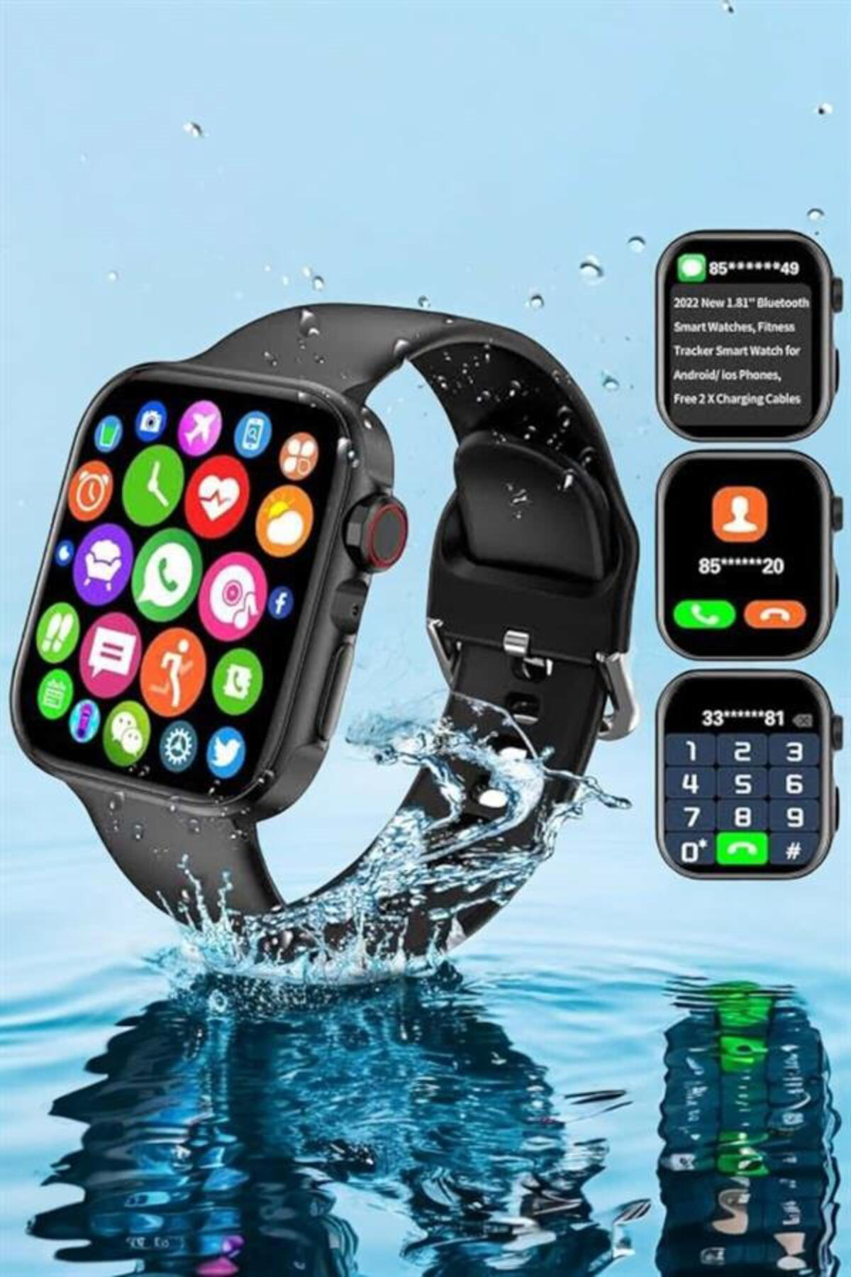 Akıllı Saat Bluetooth Bağlantı ve 24 Saat Sağlık İzleme GPS Arama