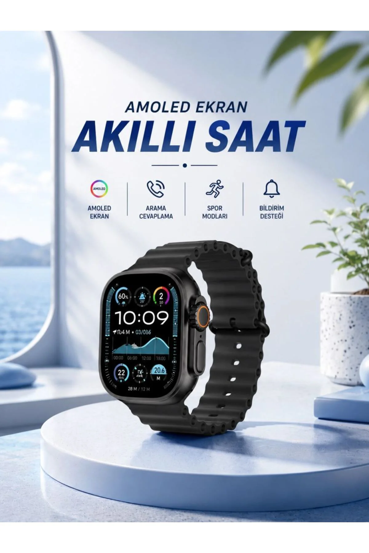 Akıllı Saat Bluetooth Bağlantılı Nfc Ve Gps Uyumlu Nabız Ölçer Se