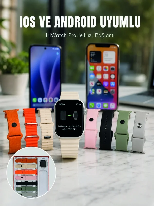 Akıllı Saat Bluetooth Arama Özellikli 7 Kordonlu Spor ve Günlük Kullanıma Uygun Fiyatı, Yorumları ve Özellikleri