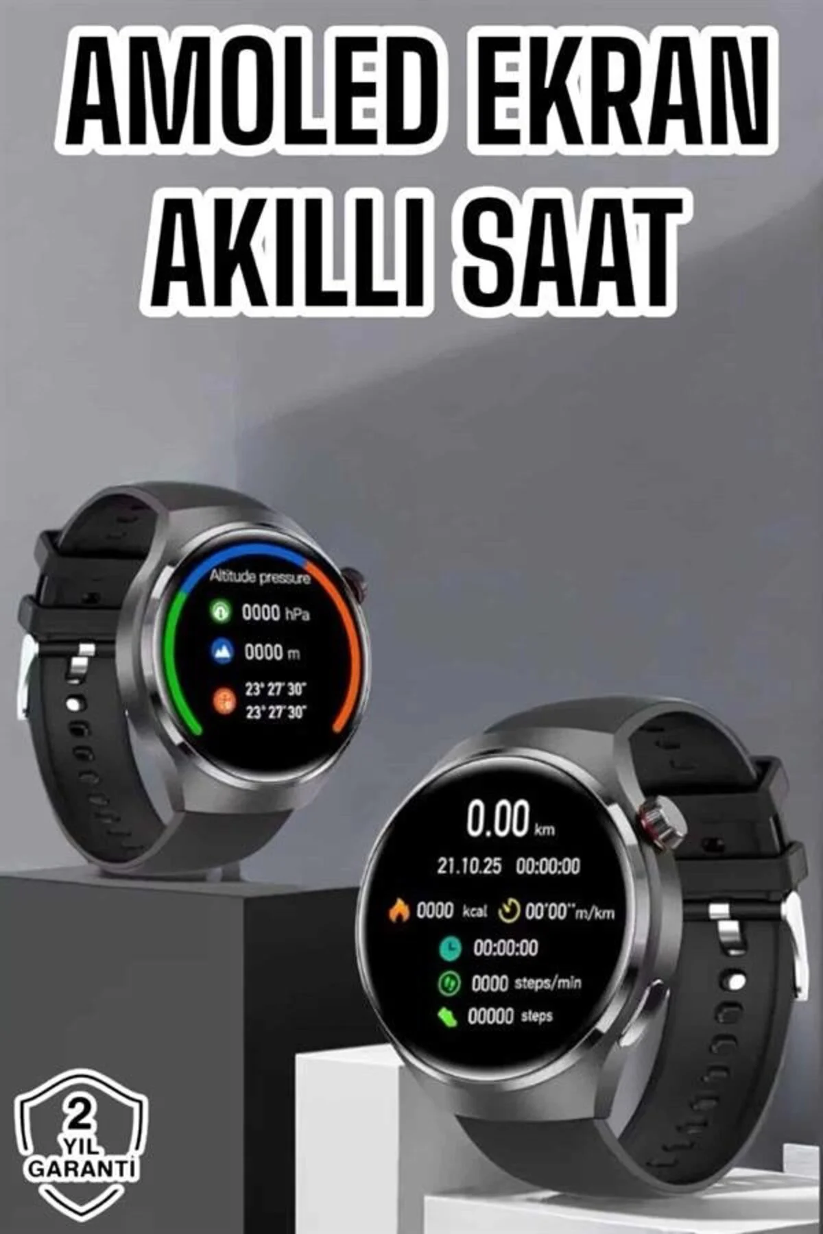 Akıllı Saat Bluetooth Bağlantılı Amoled Ekran Uyku Ve Sağlık Takibi
