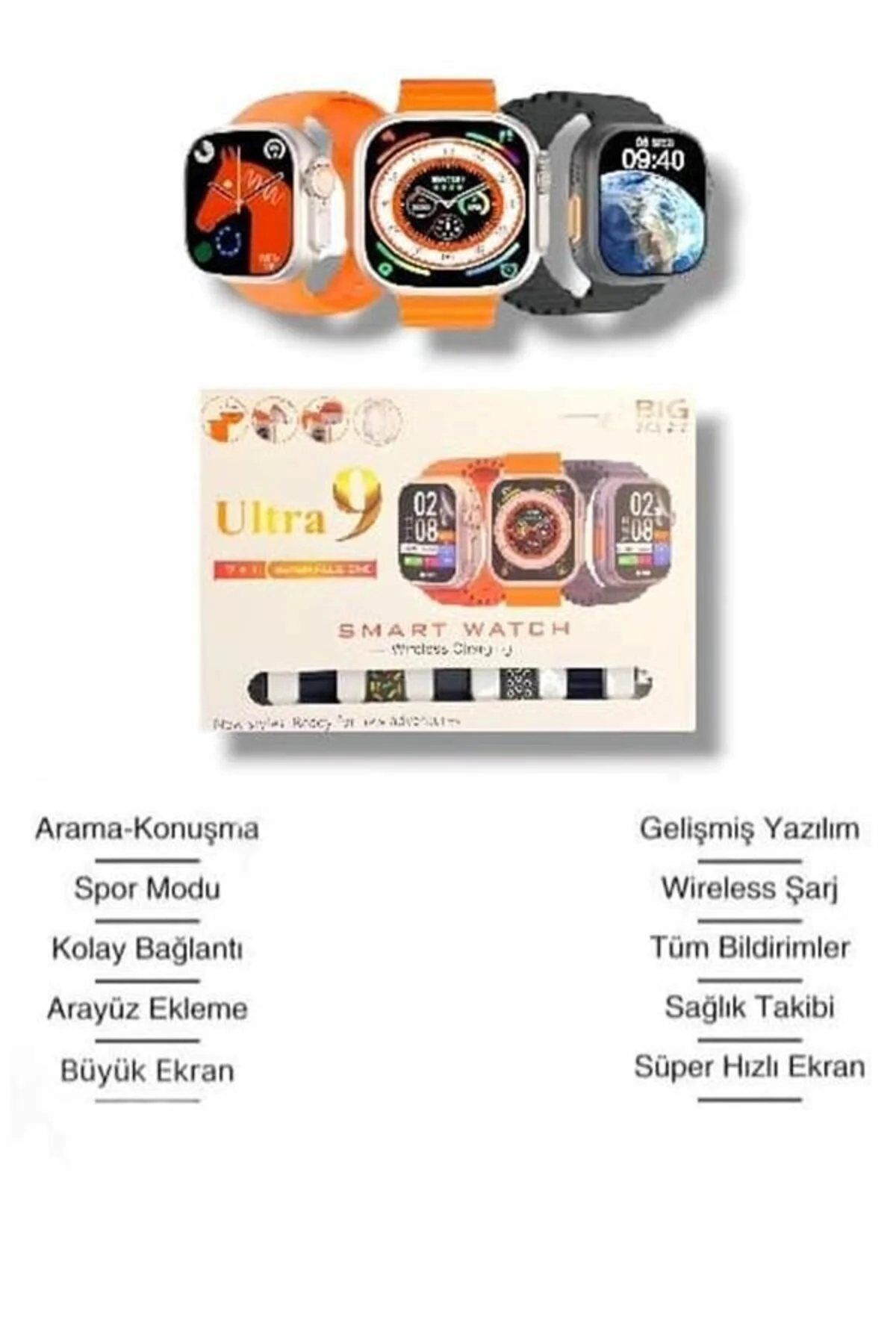 Akıllı Saat Bluetooth Araması, Spor Modları Ve Sağlık İzleme İle 