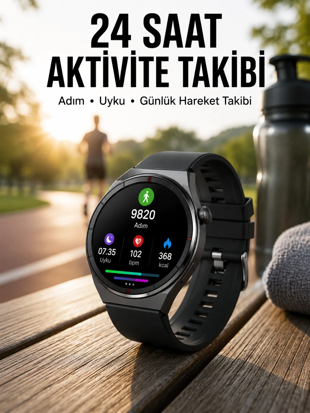 Akıllı Saat Bluetooth Bağlantılı Amoled Ekran Uyku ve Sağlık Takibi Yeni Nesil