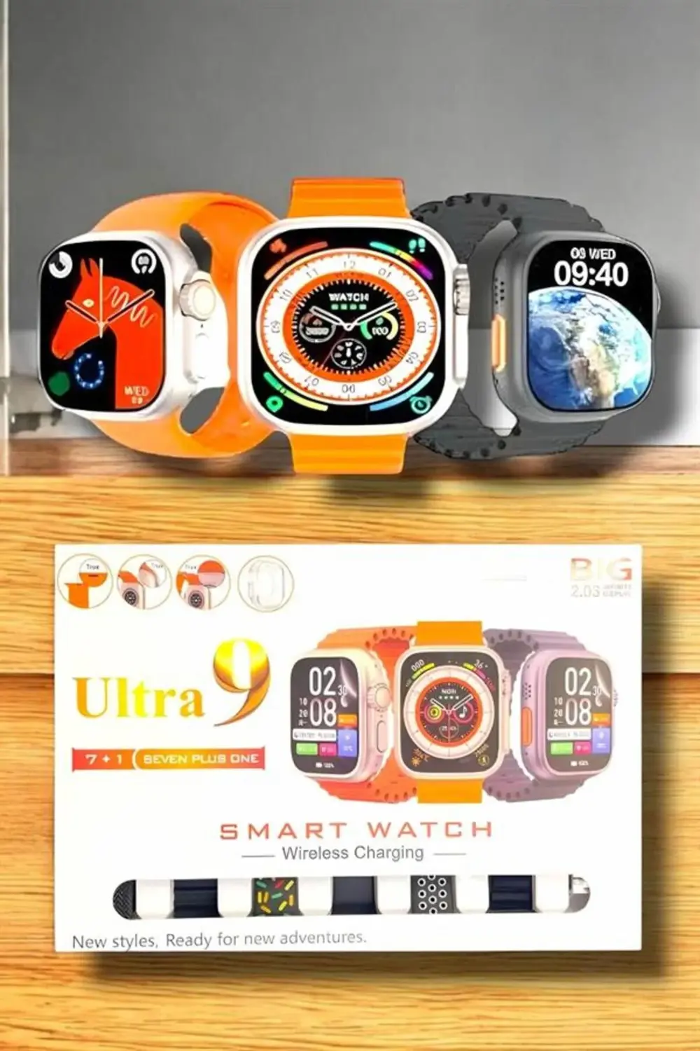 Akıllı Saat Bluetooth Bağlantılı 2.09 İnç HD Ekran ve Çok Yönlü S