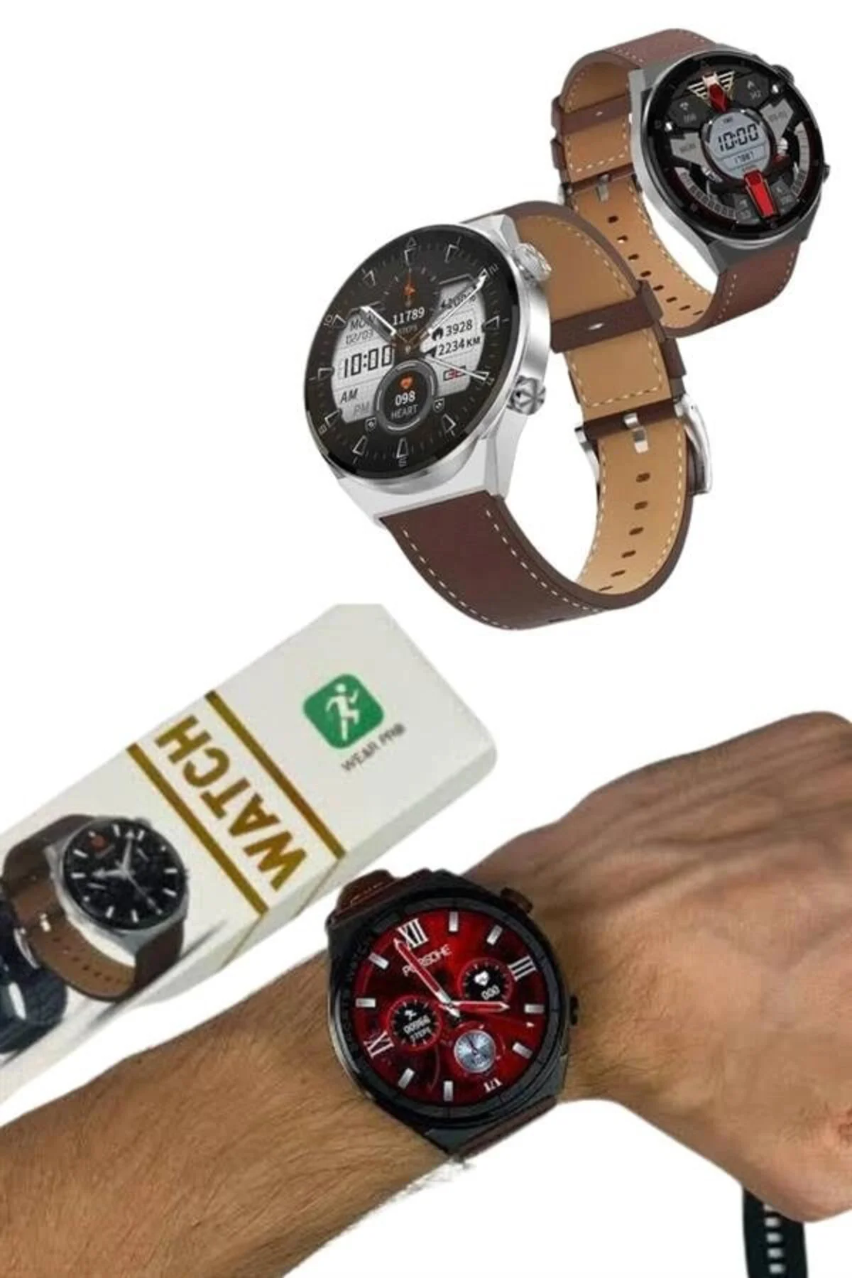 Akıllı Saat Çelik Kordon Çağrı Cevaplama Amoled Ekran Titreşimli Uyku Ve Sağlık Takibi