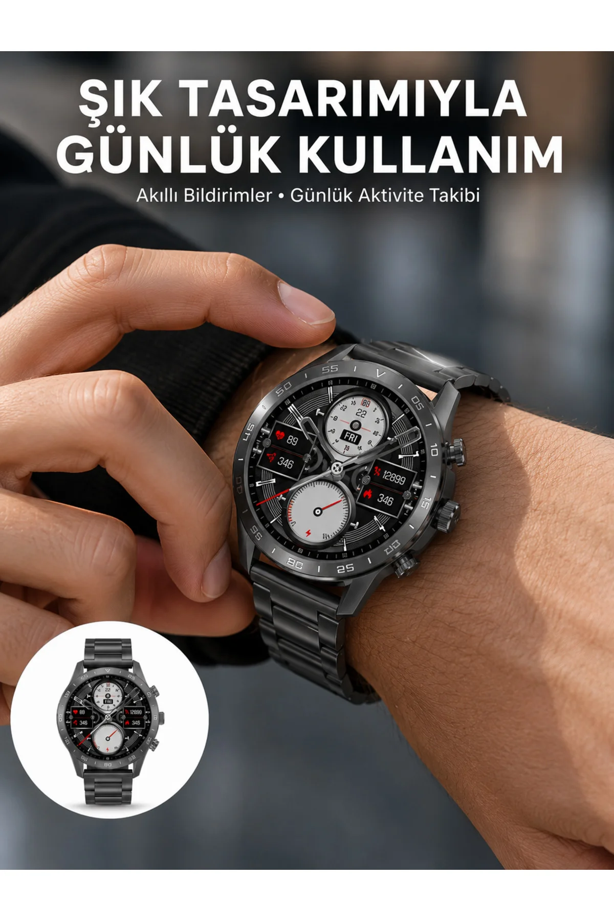Akıllı Saat Çelik Kordon Çağrı Cevaplama Amoled Ekran Titreşimli Uyku Ve Sağlık Takibi Yeni Nesil Akıllı Saat Çelik Kordon Çağrı Cevaplama Amoled Ekran Titreşimli Uyku Ve Sağlık Takibi Yeni Nesil