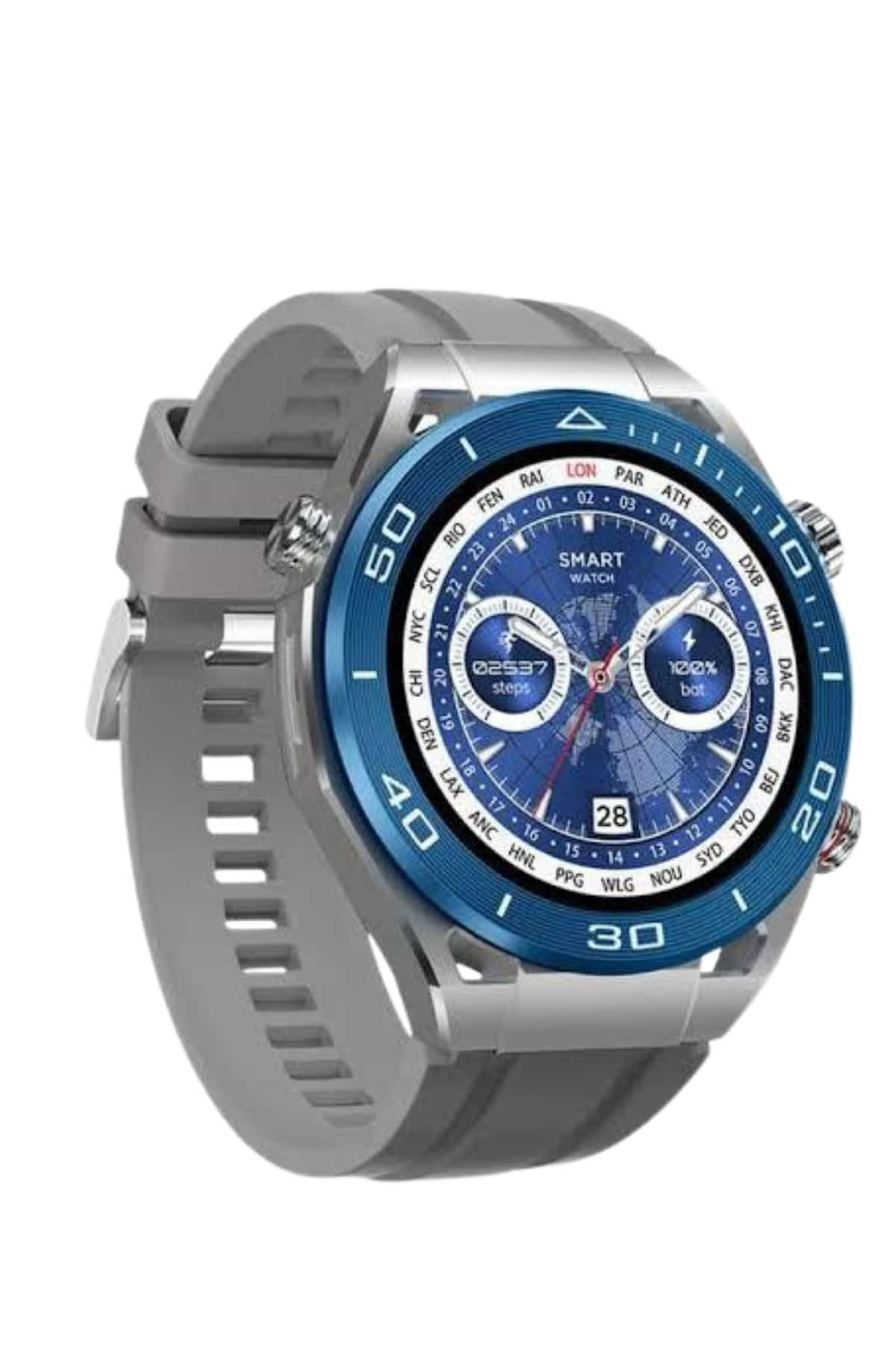 Akıllı Saat Çelik Kordonlu Amoled Ekran Android ve İOS Uyumlu Çağ