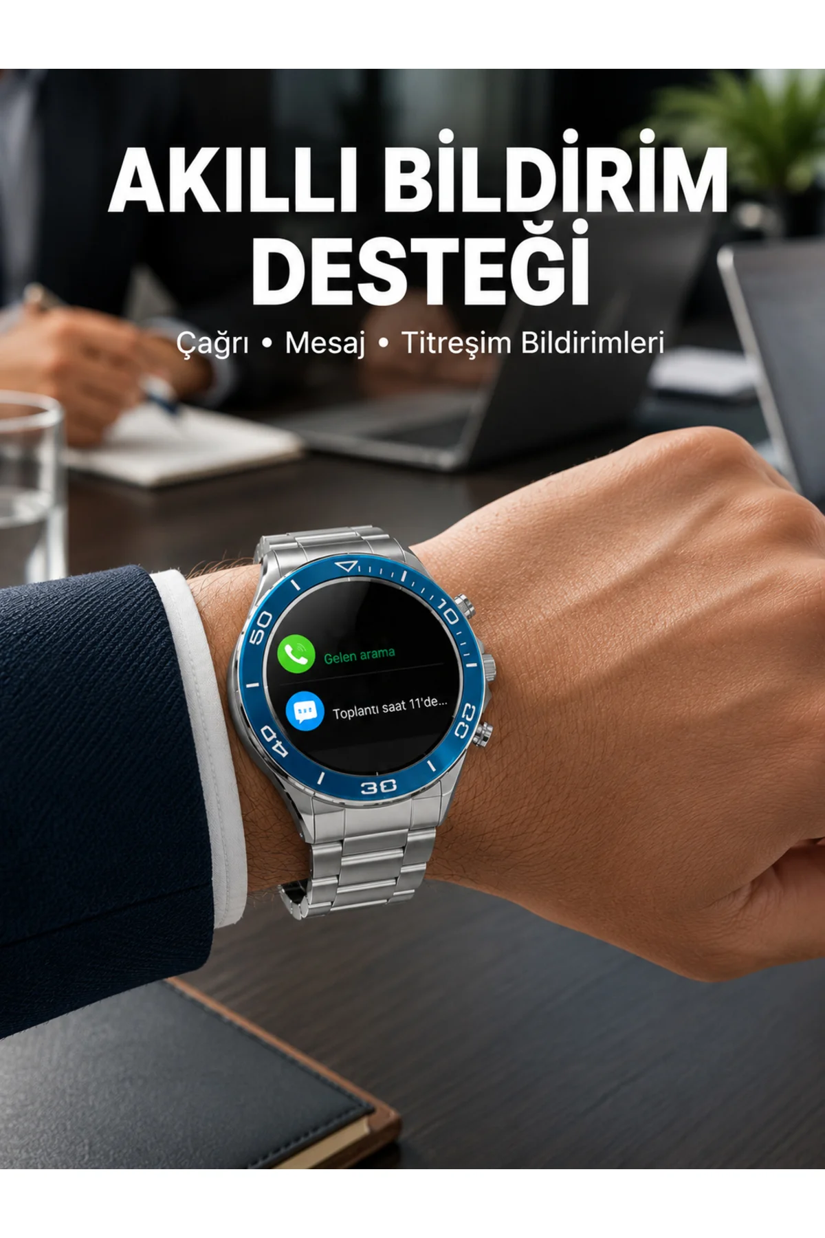 Akıllı Saat Çelik Kordonlu Amoled Ekran Android ve İOS Uyumlu Çağrı Cevaplayabilen Yeni Nesil Akıllı Saat Çelik Kordonlu Amoled Ekran Android ve İOS Uyumlu Çağrı Cevaplayabilen Yeni Nesil
