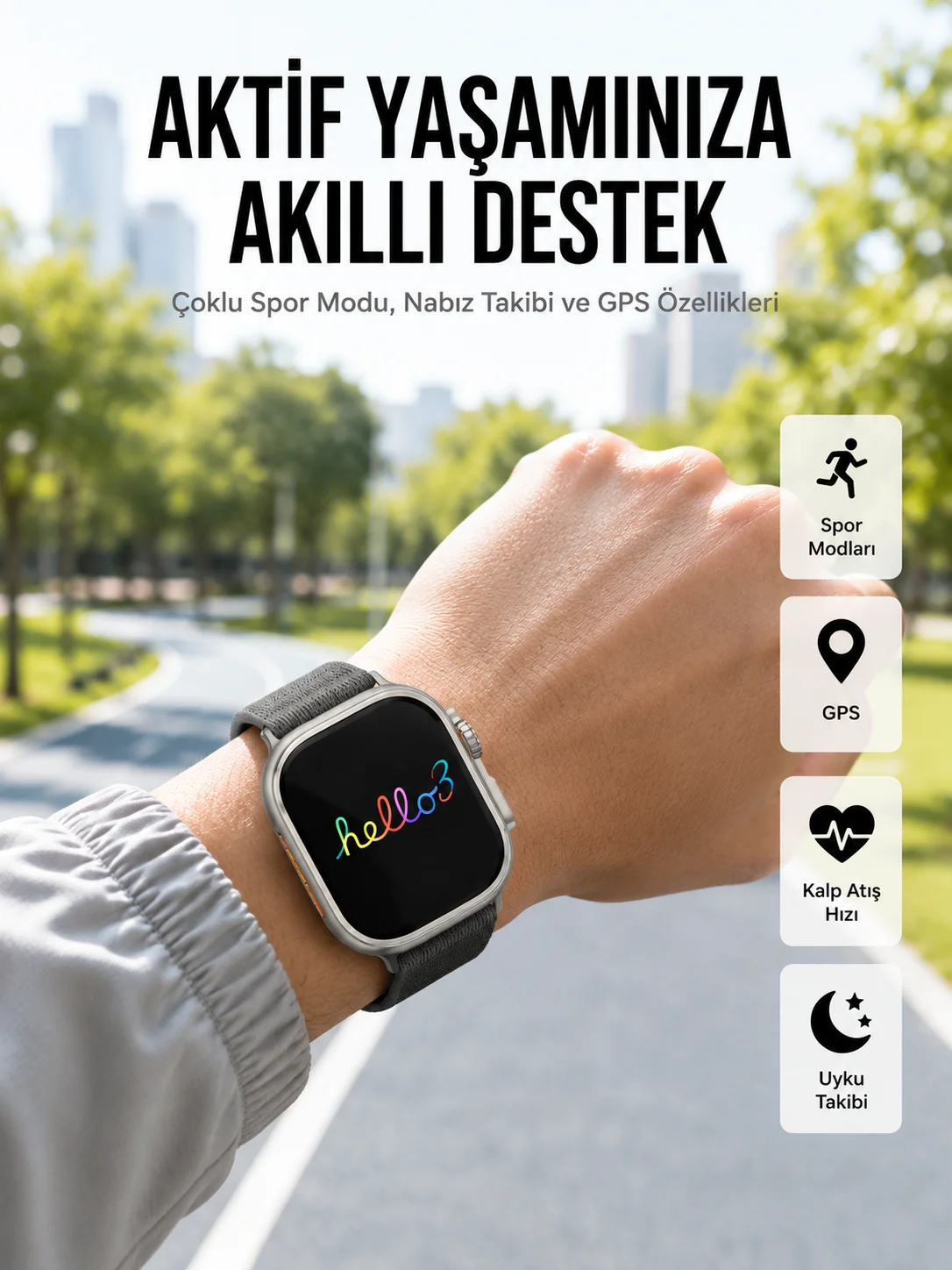 Akıllı Saat Çok Fonksiyonlu Uzun Pil Ömürlü Çağrı Cevaplayabilen Kol Saati