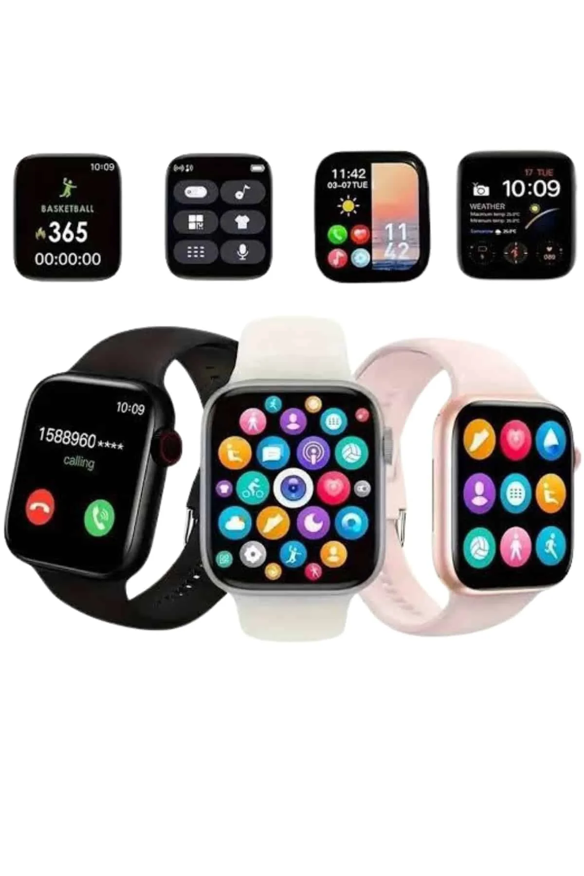 Akıllı Saat Çok Fonksiyonlu Uyku Takibi Adımsayar Nabız Ölçer Ara