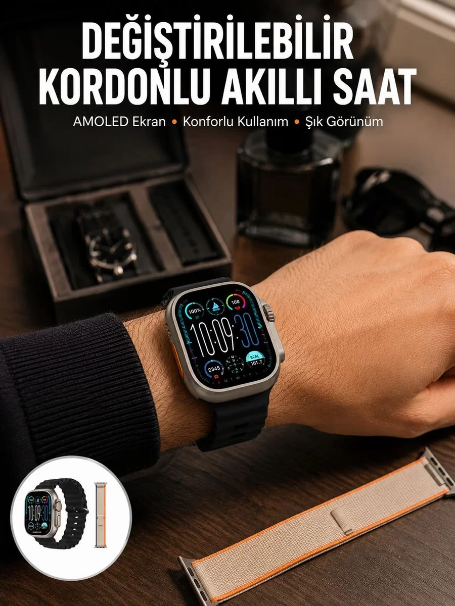 Akıllı Saat Çok Fonksiyonlu Unısex Sosyal Medya Girişli Bluetooth