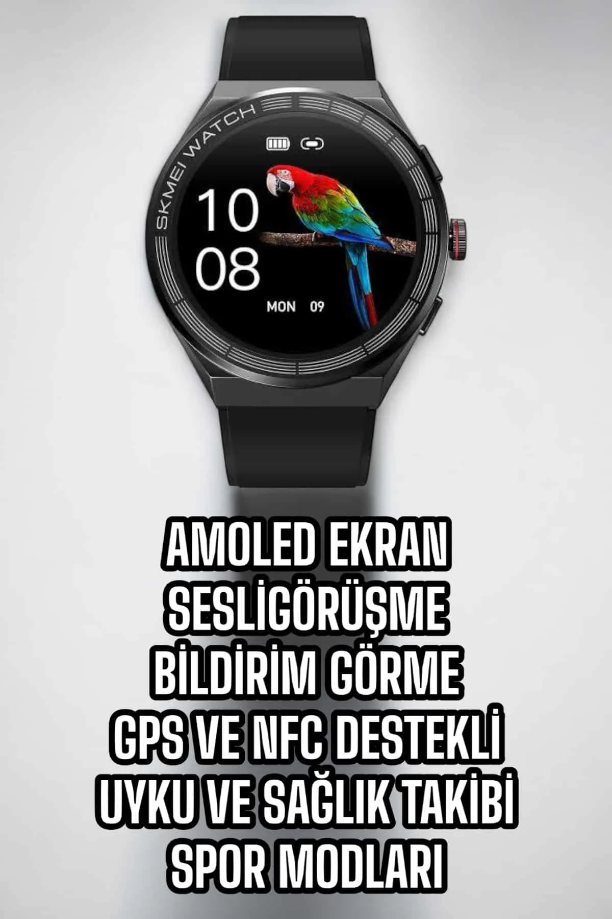 Akıllı Saat Dokunmatik Ekran Sesli Görüşme ve Bildirim Görme Sağlık Takibİ