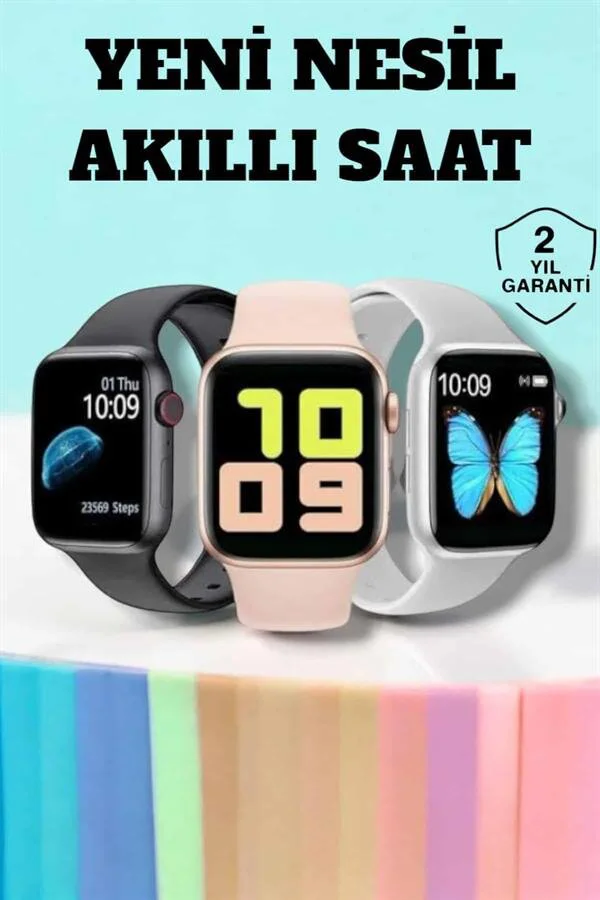 Akıllı Saat - Dokunmatik Ekran, Bluetooth Bağlantılı, EKG, Kan Basıncı ve Spor Modları