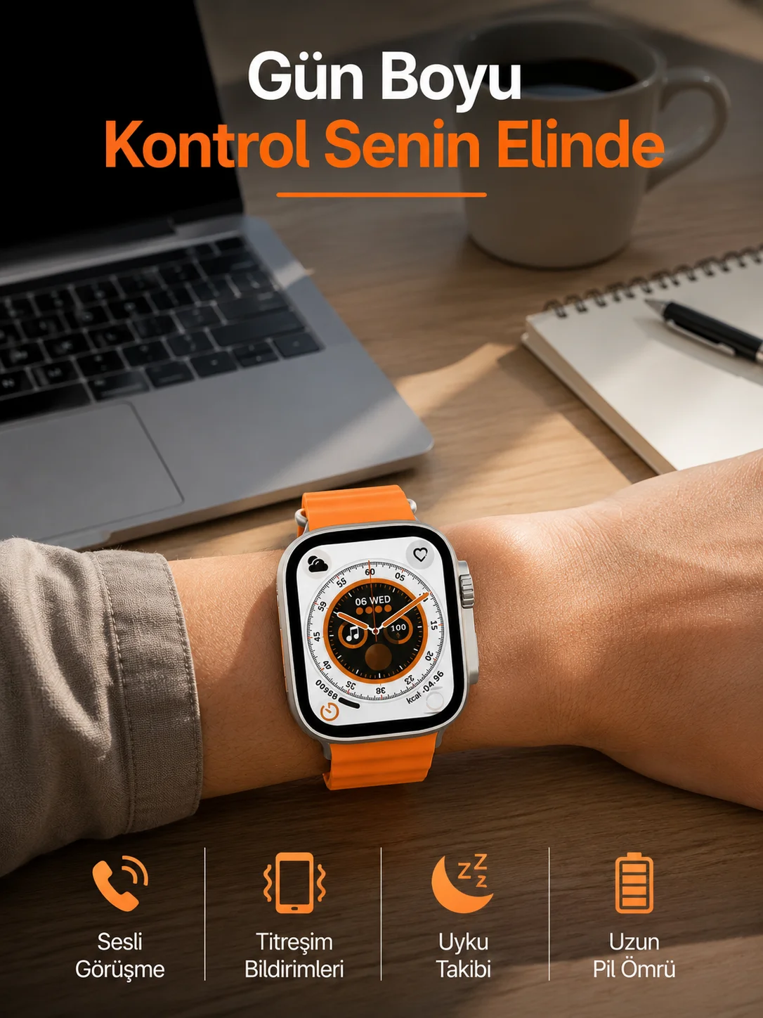 Akıllı Saat GPS Özelliği Bildirim Görme Adımsayar Sesli Görüşme Yapabilen Yeni Nesil Akıllı Saat GPS Özelliği Bildirim Görme Adımsayar Sesli Görüşme Yapabilen Yeni Nesil