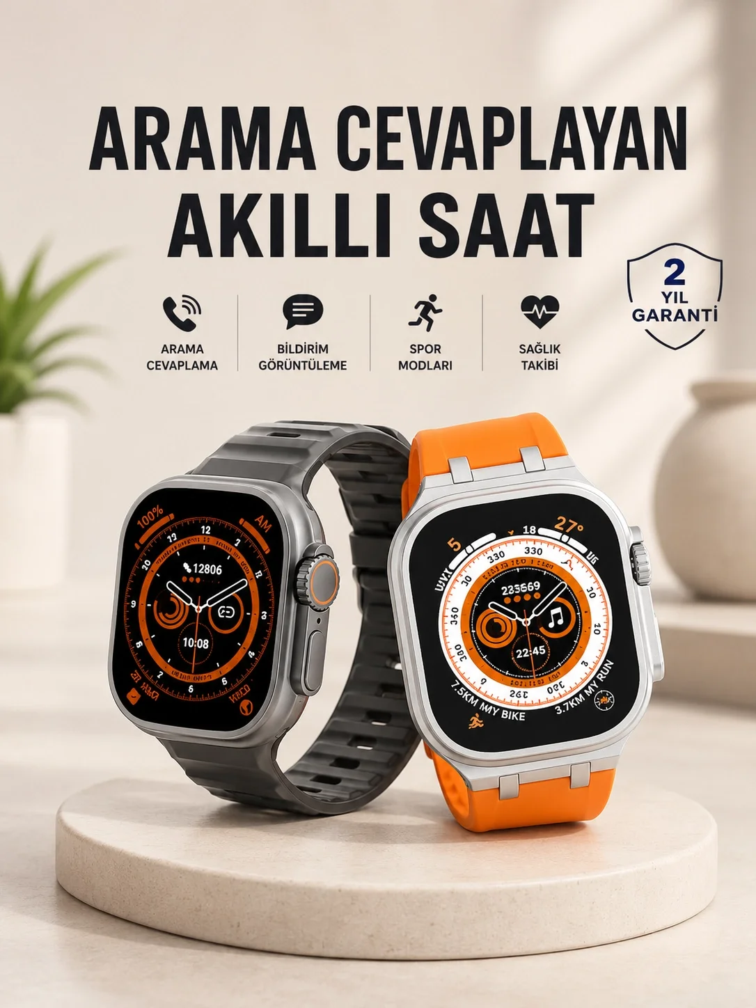 Akıllı Saat GPS, Sağlık Ve Uyku Takibi Arama Cevaplayan Bluetooth Bağlantılı