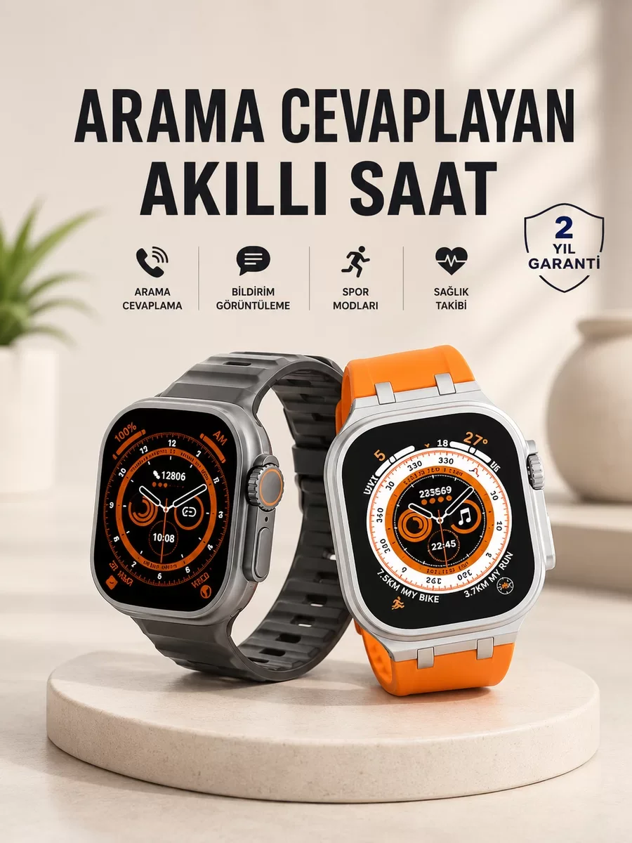Akıllı Saat GPS Sağlık Takibi ve Uyku Analizi - Suya Dayanıklı Bluetooth Eşlikçiniz
