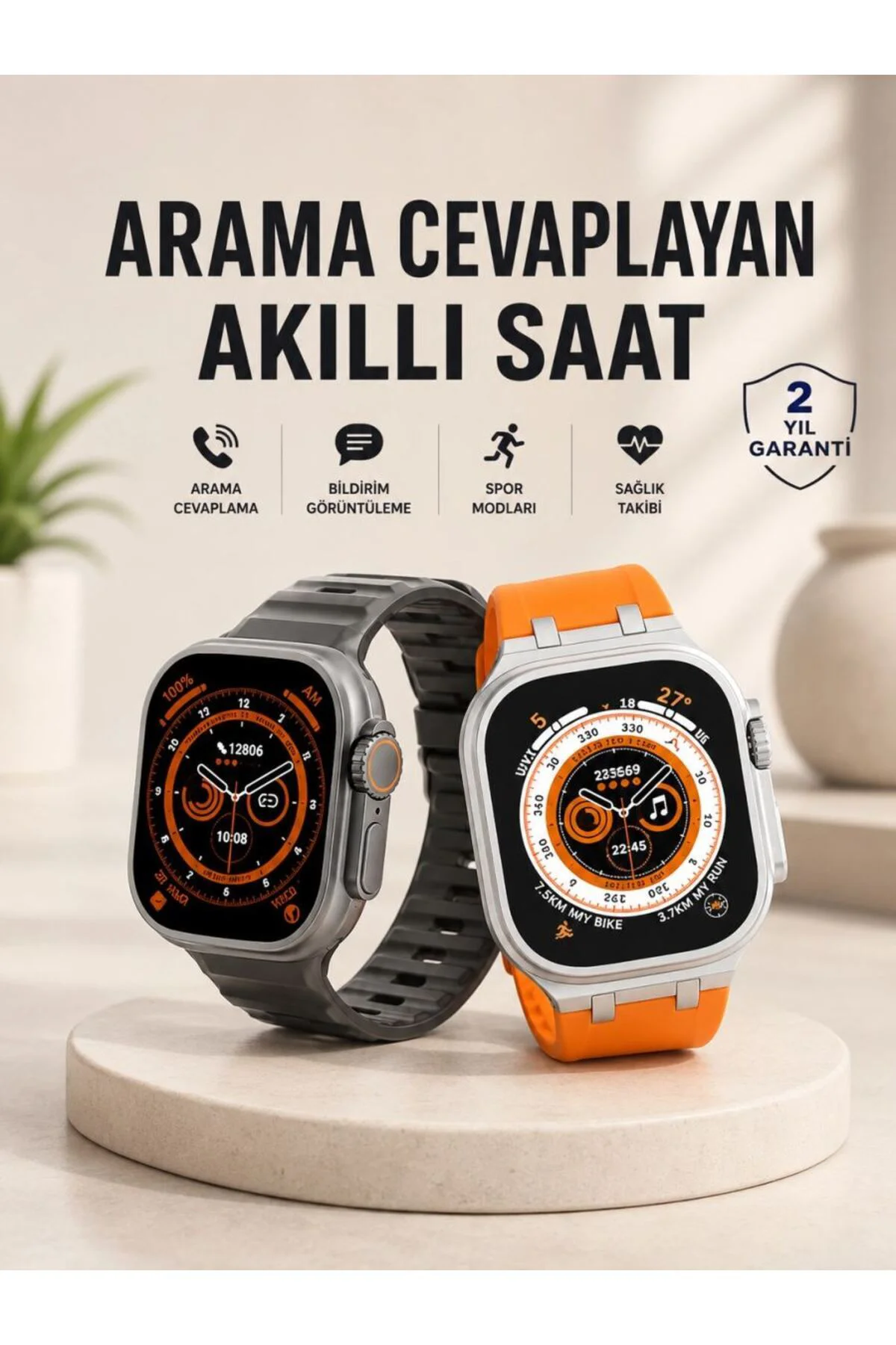 Akıllı Saat Gps, Sağlık Ve Uyku Takibi Arama Cevaplayan Bluetooth Bağlantılı
