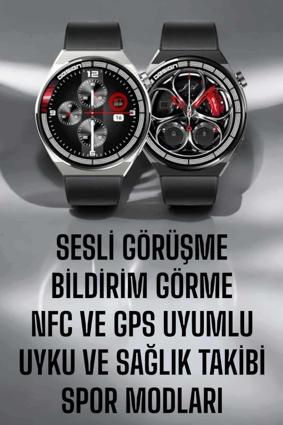 Akıllı Saat GPS VE NFC Özelliği Sesli Görüşme Dokunmstik Ekran - 