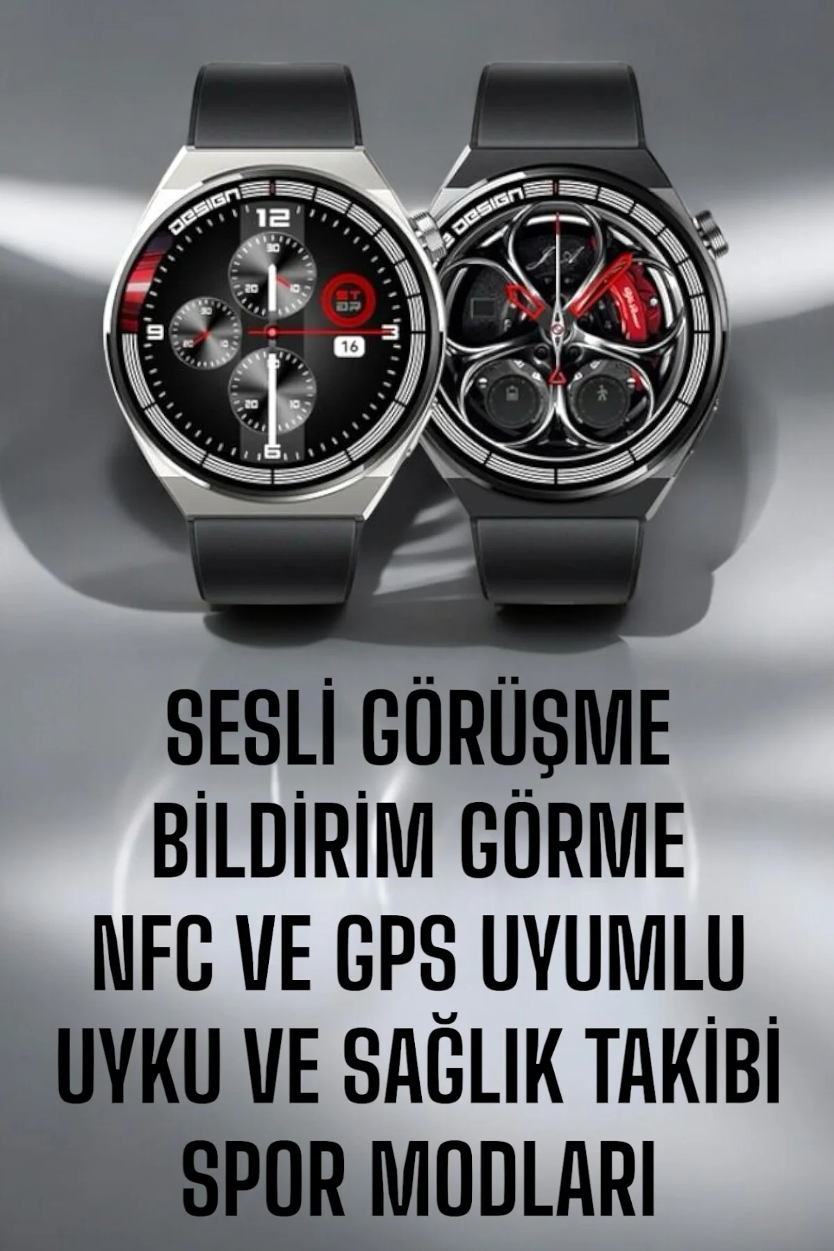 Akıllı Saat GPS VE NFC Özelliği Sesli Görüşme Dokunmstik Ekran - Görsel 2