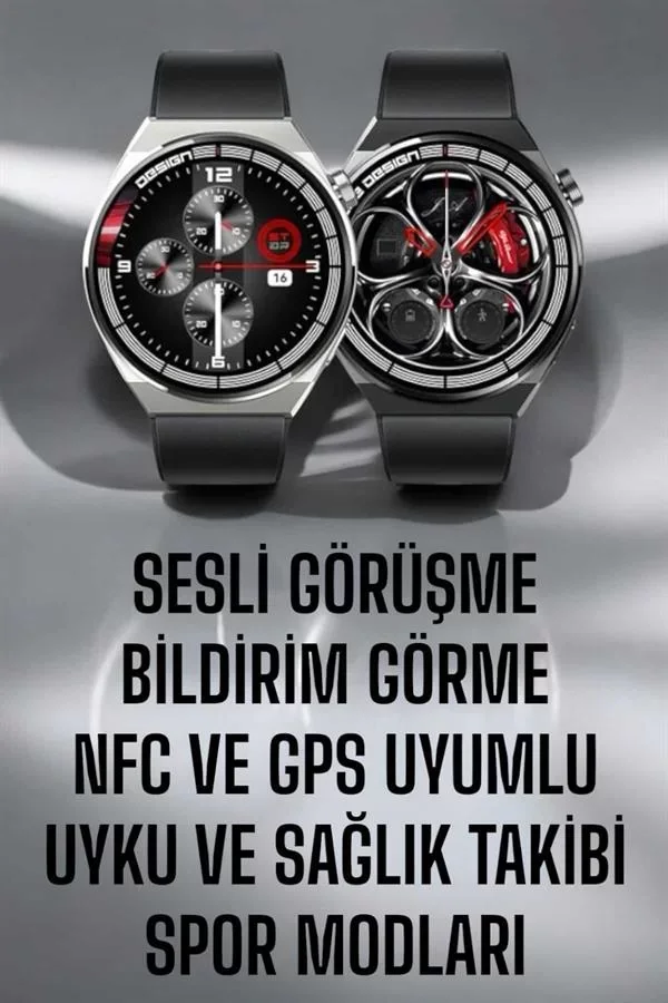 Akıllı Saat GPS VE NFC Özelliği Sesli Görüşme Dokunmstik Ekran - 