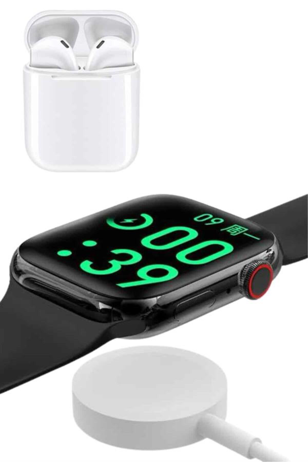 Akıllı Saat Gümüş Kasa Bluetooth Kulaklık Hediyeli Çok Fonksiyonl