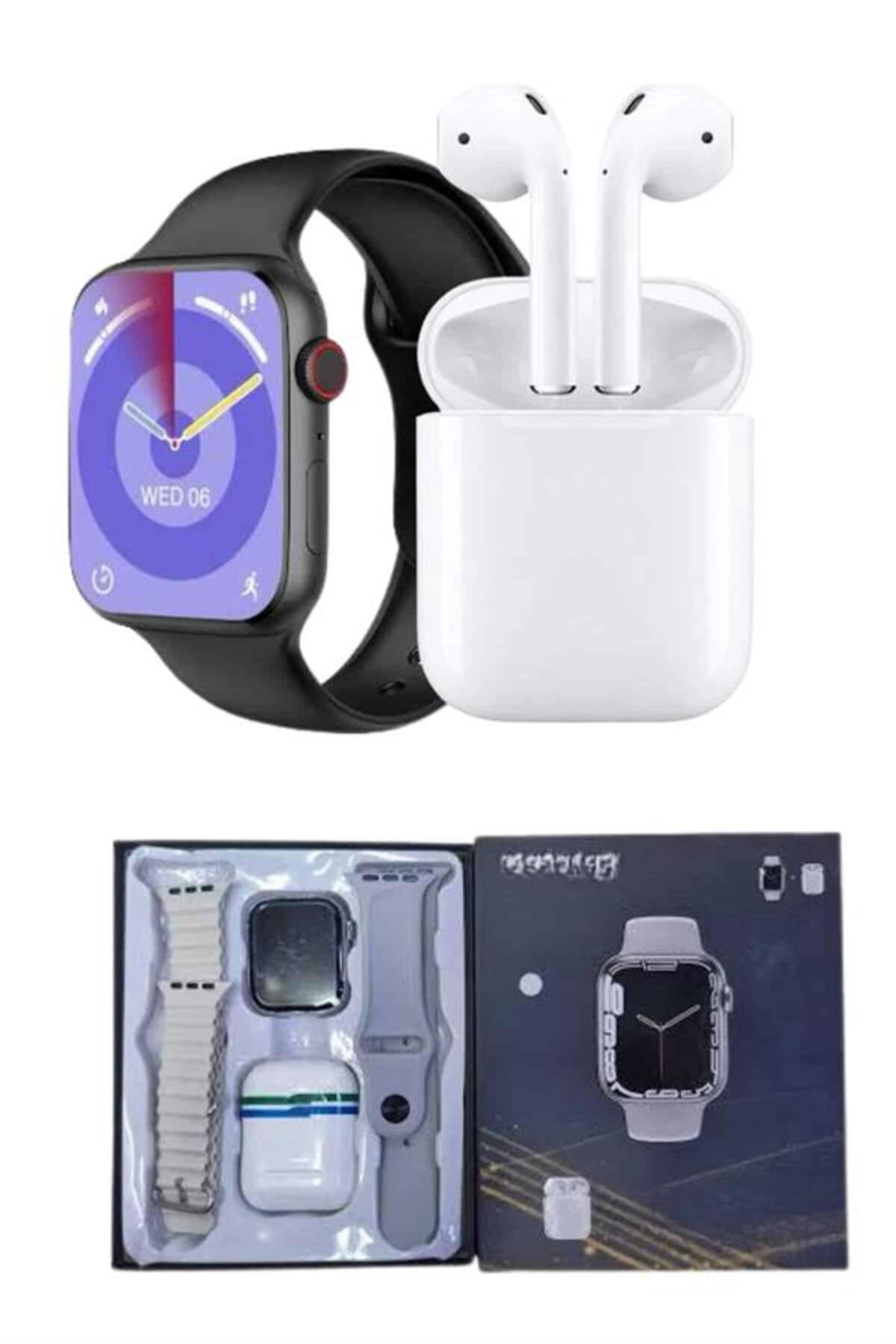 Akıllı Saat Gümüş Kasa Bluetooth Kulaklık Hediyeli Çok Fonksiyonl