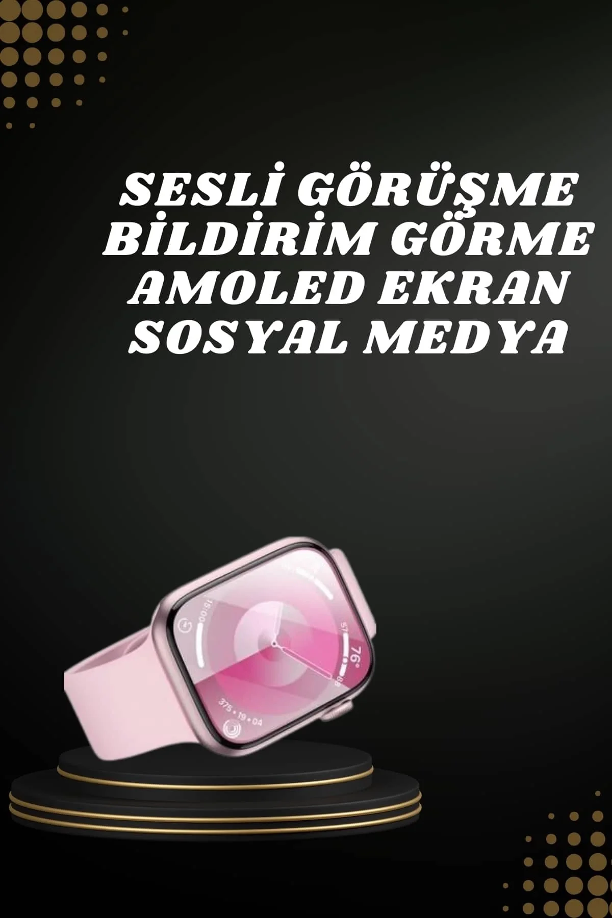 Akıllı Saat İos Andorid Destekli Titreşimli GPS Özelliği Bildirim Özelliği