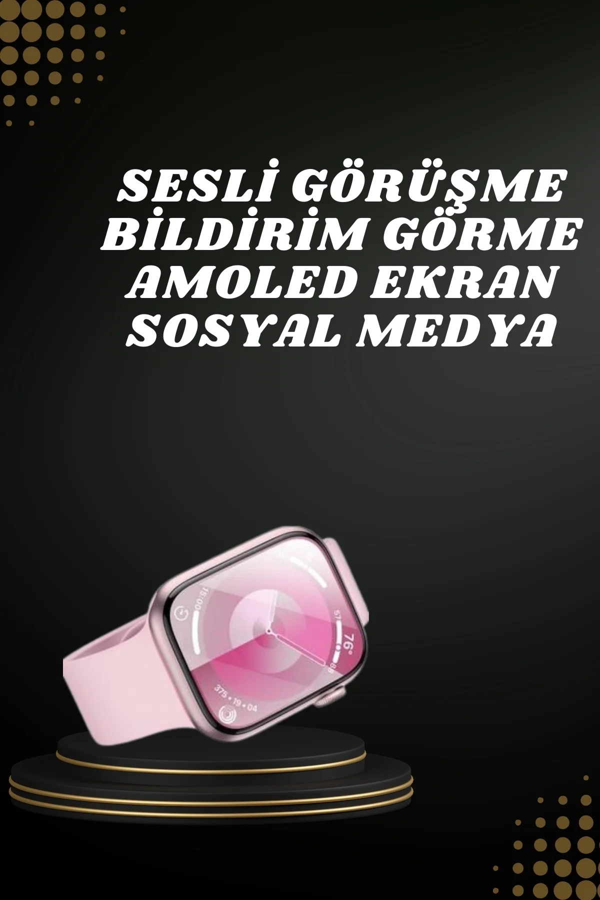 Akıllı Saat İos Andorid Destekli Titreşimli GPS Özelliği Bildirim